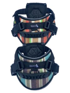Upfront Harness in Brown or Blue Stripes